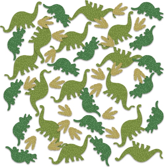 Beistle 1oz. Green Dinosaur Deluxe Sparkle Confetti